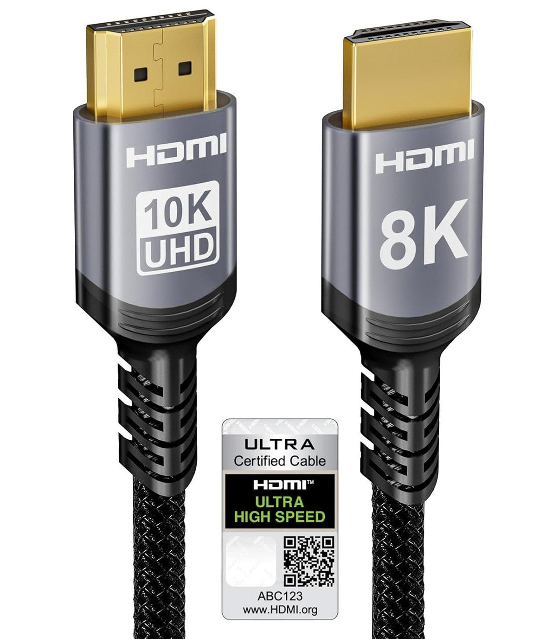 Sniokco 10K 8K HDMI 2.1 Cable 0.5M, Certified 48Gbps Ultra High Speed HDMI® Cable 0.01ms 4K 240Hz 165Hz 120Hz 8K 60Hz eARC HDCP 2.3 2.2 DTS:X HDR10+ TV Monitor Projector Roku Sky-Q