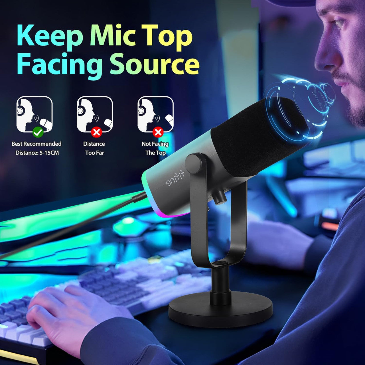 FIFINE XLR USB Gaming Microphone for PC PS4 PS5, Dynamic Streaming Microphone for Podcast Studio for Studio Recording Visit the FIFINE Store