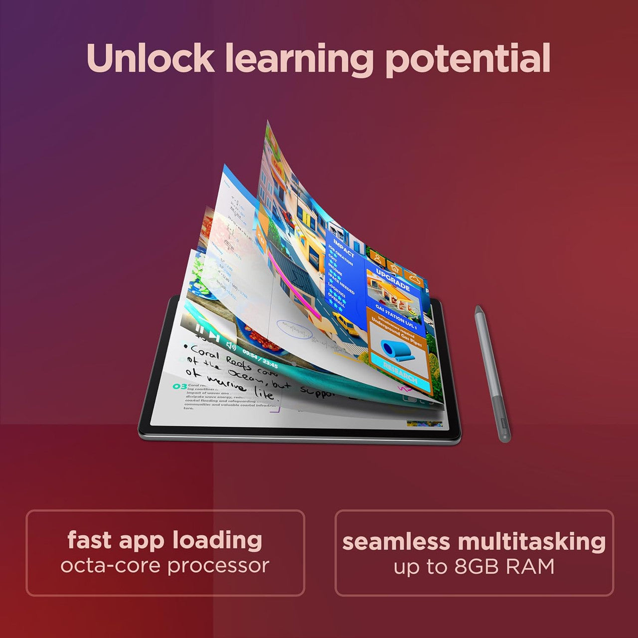 Lenovo Tab M11, Display 10.95 Inch FullHD - (MediaTek Helio G88, 4 GB RAM, 128 GB Memory, WiFi 5, 4G LTE, Tablet Android 13) - Seafoam Green, Exclusive to Amazon, Pen Included
