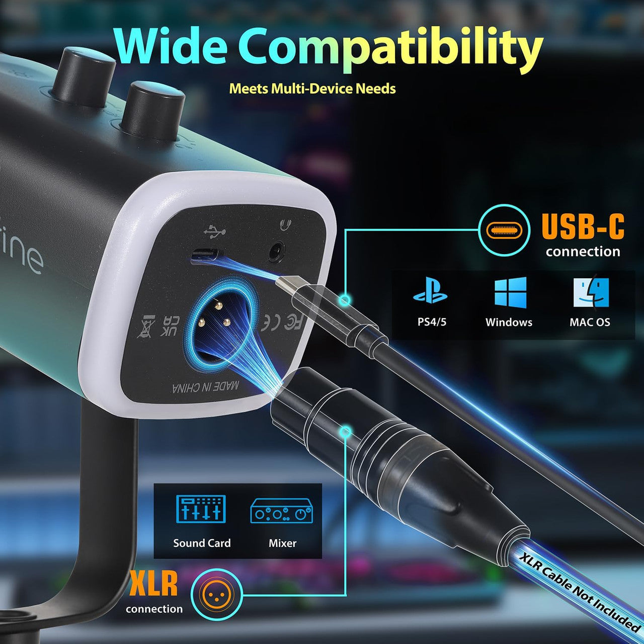 FIFINE XLR USB Gaming Microphone for PC PS4 PS5, Dynamic Streaming Microphone for Podcast Studio for Studio Recording Visit the FIFINE Store