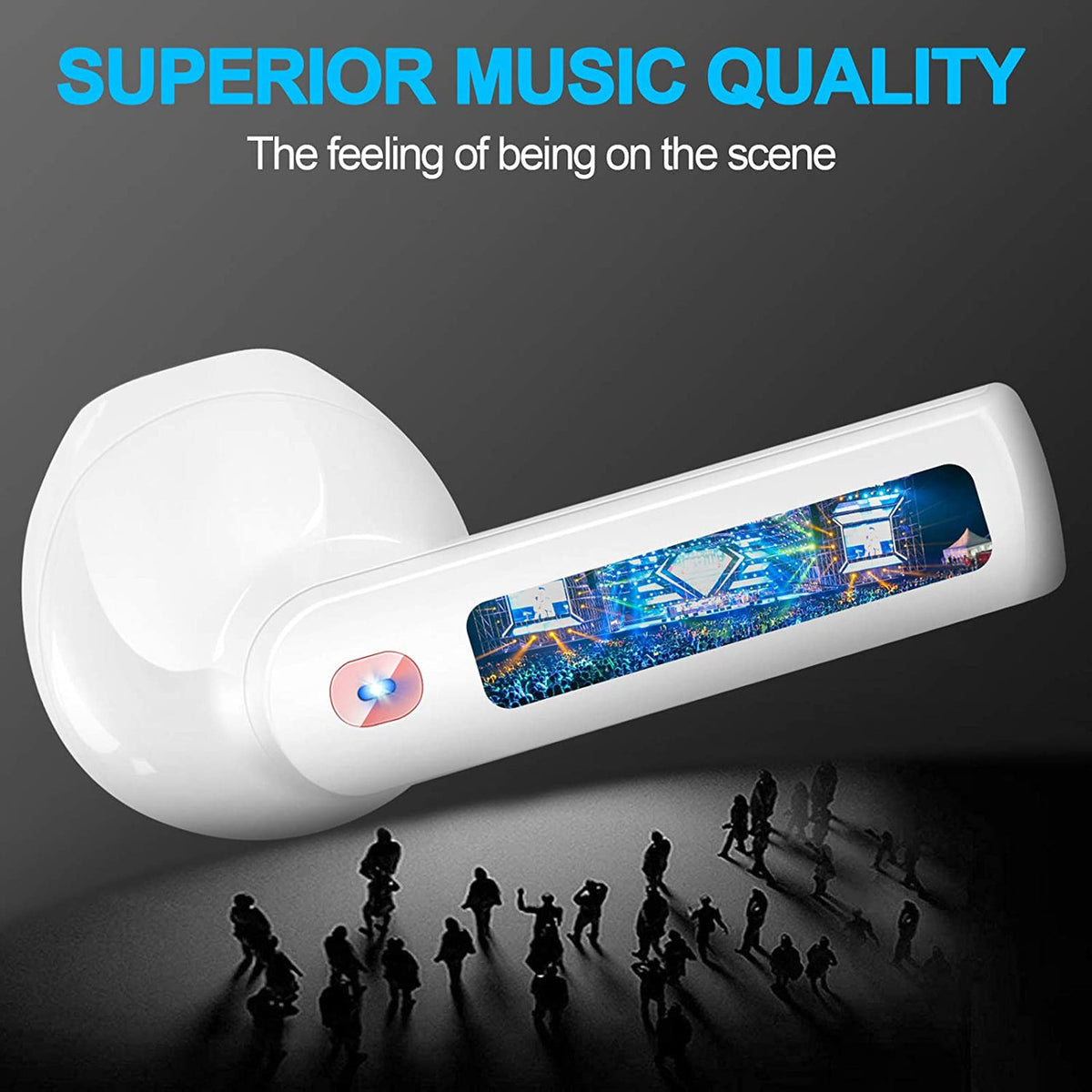 Wireless Earbuds, yobola Wireless Headphones T2 pro, IPX5 Waterproof Wireless Earphones Touch Control, Bluetooth 5.1 Earbuds, 25 Hrs with USB-C Charging with Running/Fitness