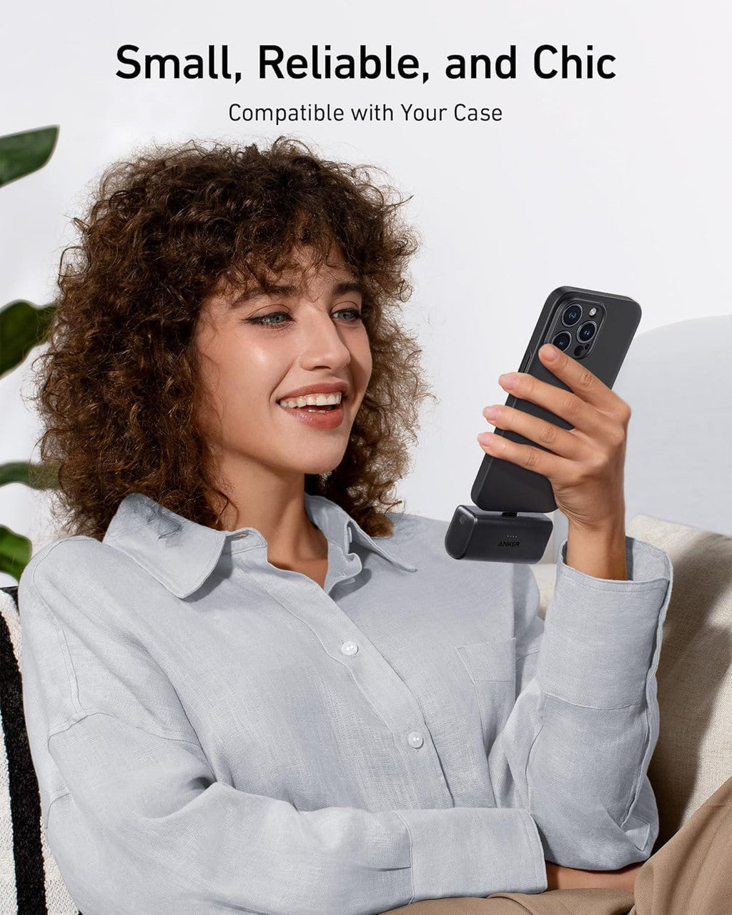 Anker Nano Power Bank, Mini Portable Charger with Built-In Foldable USB-C Connector, 5,000mAh Battery Pack 22.5W, For iPhone 17/16, Samsung S23 Series, Note20 Series, Huawei, iPad, AirPods, and More
