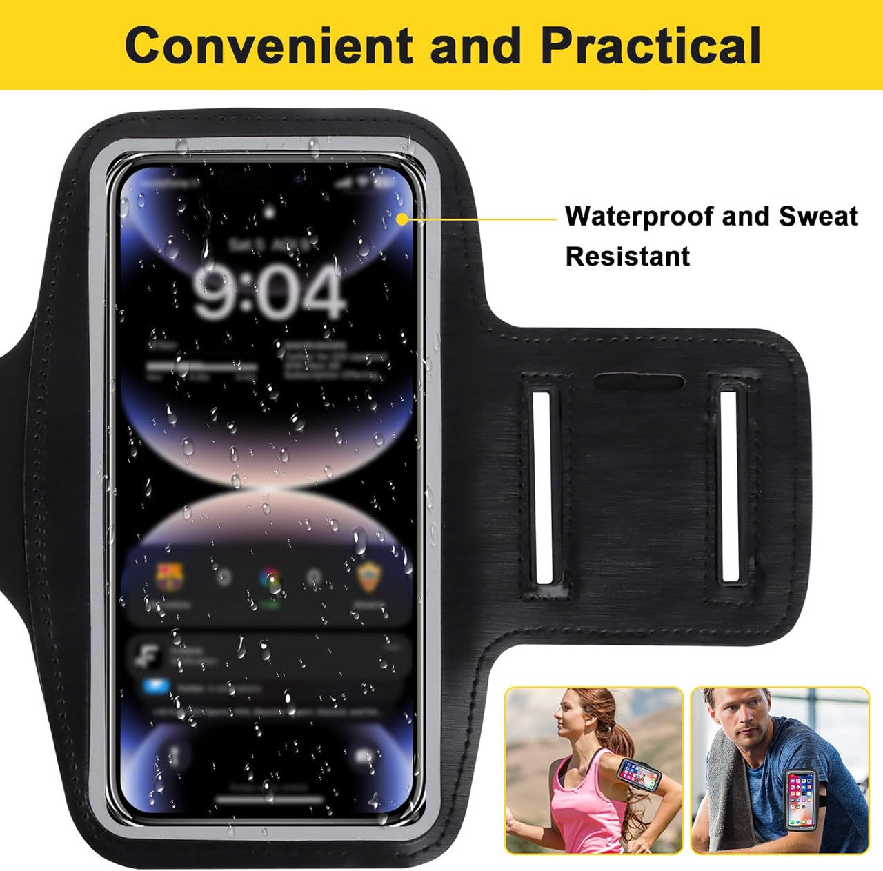 Sports Armband Mobile Phone with Headphone Bag, Sports Armband Mobile Phone Universal, Mobile Phone Bag Jogging Running Armband Mobile Phone Holder Jogging Arm Bag Suitable for All