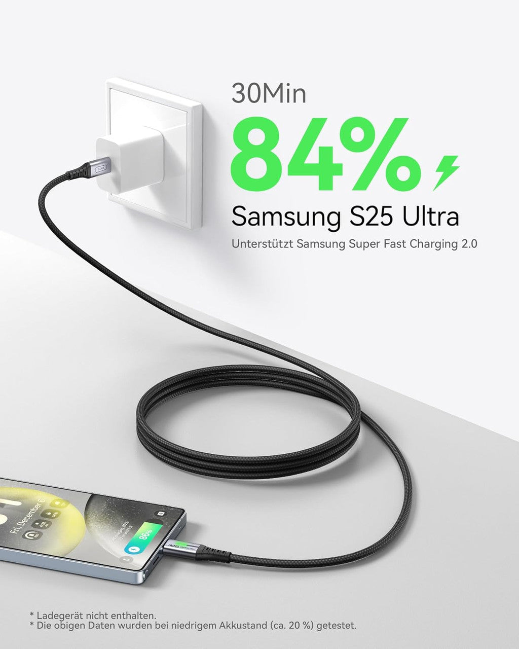 INIU USB C to USB C Charger Cable, [3m] 100W PD3.0 Type C Cable Fast Charging, Phone Charger USB-C Data Lead for MacBook Pro iPad Air iPhone 17 16, Samsung S25 S24 Ultra, Pixel 10 9 Switch PS5 etc.