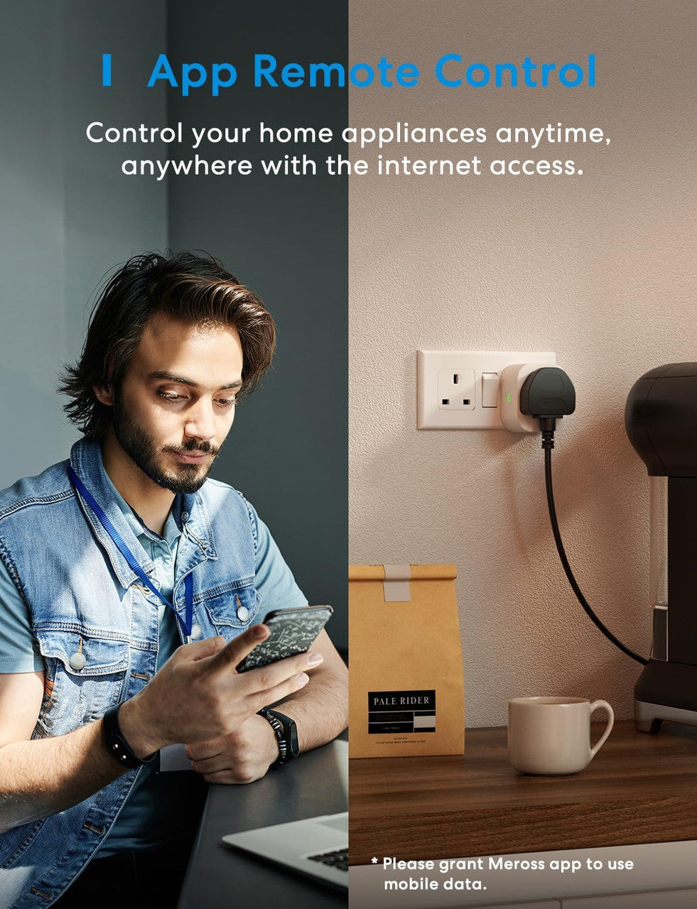Meross Matter Smart Plug with Energy Monitoring, Mini WiFi Plug with Matter Simple Setup(MSS) Feature, Works with Apple HomeKit, Alexa, Google Home, SmartThings, Remote Voice Control, 13A