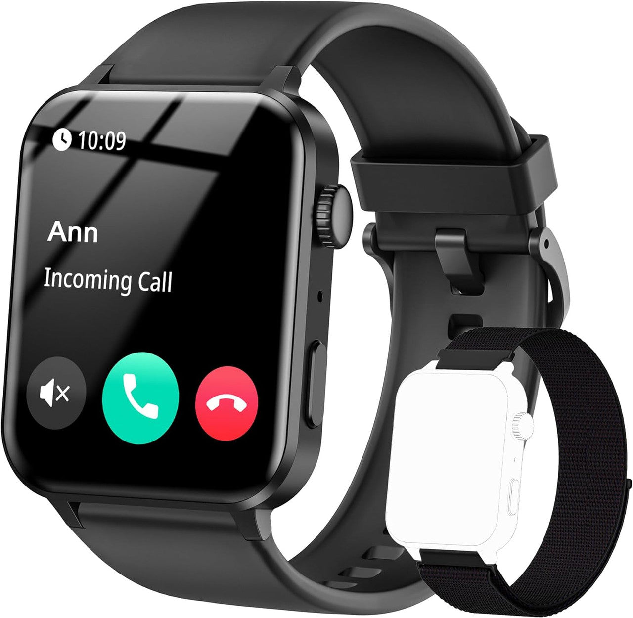 IOWODO R30 PRO Smart Watch for Men Women (Answer/Make Calls), Voice Assistant, 1.85" Fitness Watch with SpO2 Heart Rate Sleep Monitor, 100 + Sports, IP68 Waterproof Step Counter Smartwatch for iOS Android