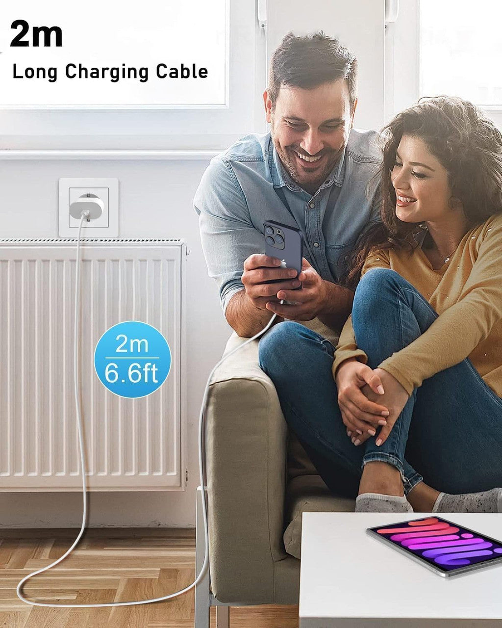 Charger for iPhone 17/17 Air/17 Pro/17 Pro Max, iPhone 16 15 Pro Max Plus, iPad 10/11 Generation, 27W USB C Charger Power Supply Quick Plug Socket with 2M Cable