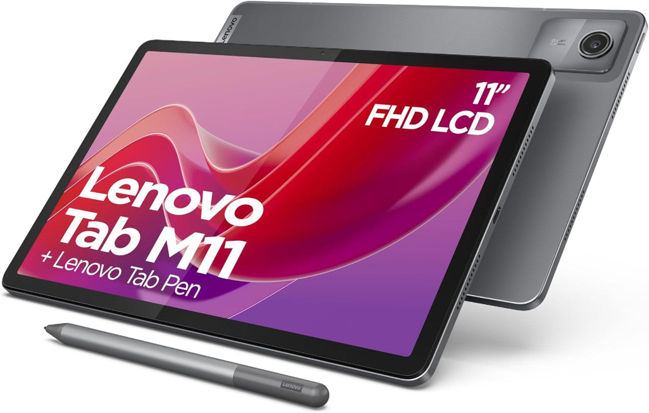 Lenovo Tab M11, Display 10.95 Inch FullHD - (MediaTek Helio G88, 4 GB RAM, 128 GB Memory, WiFi 5, 4G LTE, Tablet Android 13) - Seafoam Green, Exclusive to Amazon, Pen Included