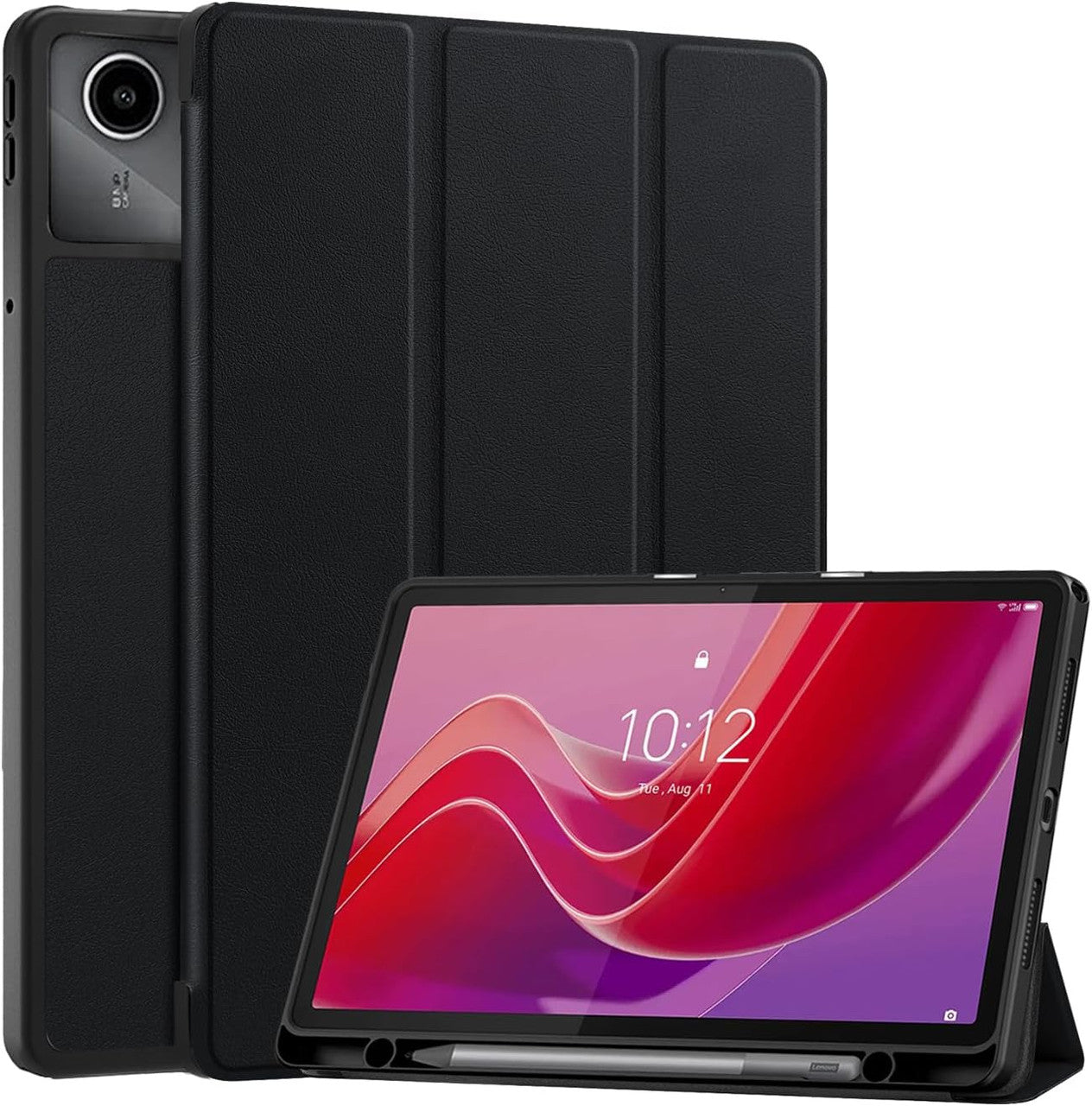 Vakarey Ultra Thin Smart Cover for Lenovo Tablet M11 Case,For Lenovo Tab M11 Case with Pen Holder,Black