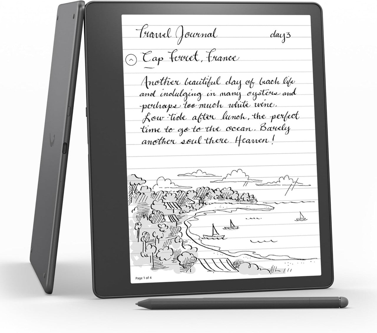 Amazon Kindle Scribe (16 GB) - Now write directly on books and documents. With built-in notebook summarization. A Kindle and notebook, all in one. Includes Basic Pen