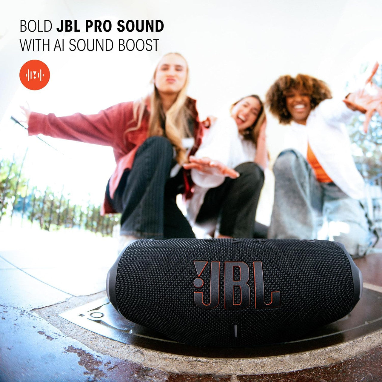 JBL Charge 6, Wireless Portable Bluetooth Speaker, 28 Hours of Playtime, IP68 Waterproof, Dustproof and Drop-Proof, Pro Sound with AI Sound Boost, Auracast Multi-Speaker Connection, Squad