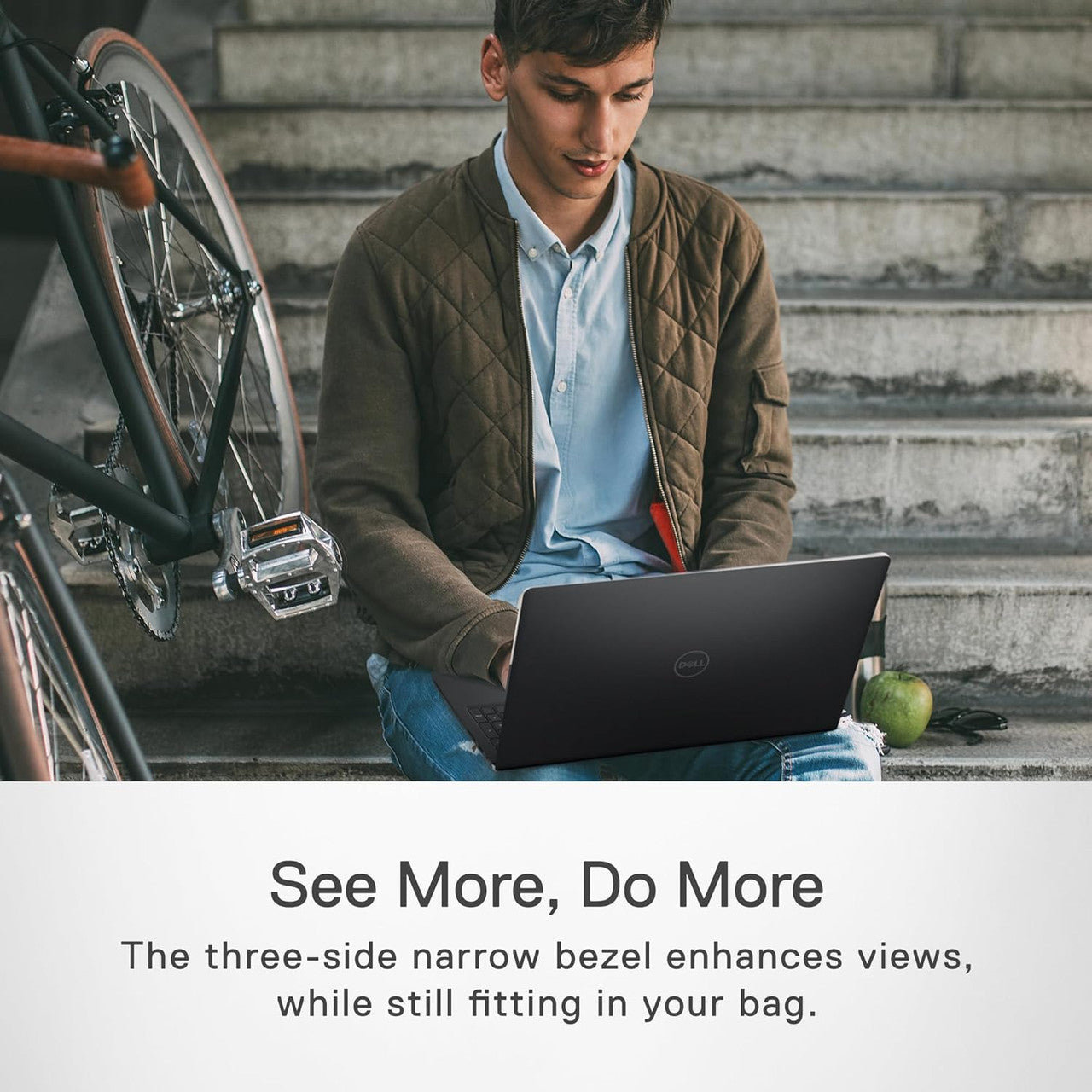 Dell Inspiron 15 (3520) Laptop - 15.6 Inch FHD 120Hz, Intel Core i5-1235U, 16GB RAM, 512GB SSD, Intel Iris Xe Graphics, Windows 11 Home, English UK Keyboard - Carbon Black