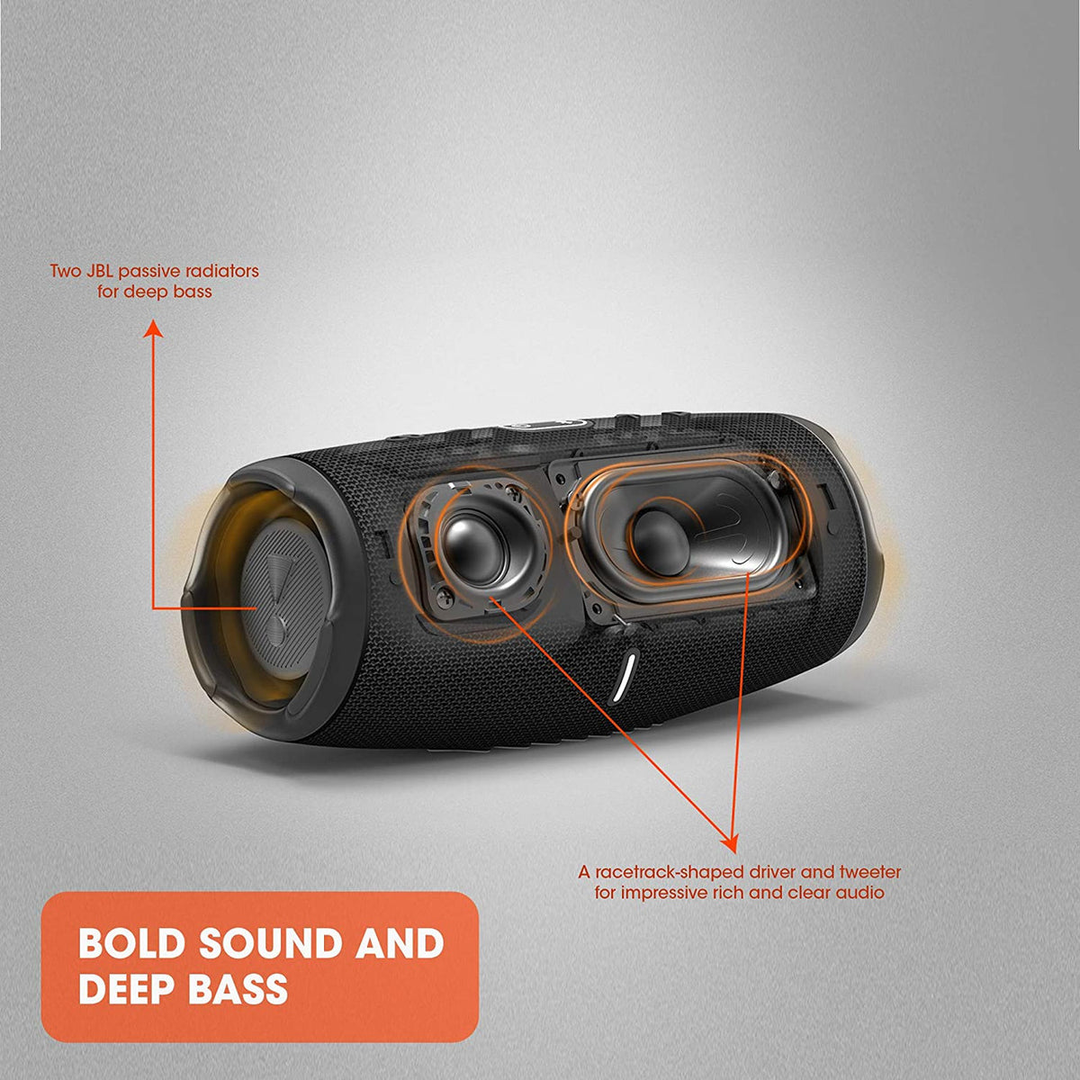 JBL Charge 5, Wireless Portable Bluetooth Speaker with JBL Pro Sound, 20 Hrs Playtime, Powerful Bass Radiators, Built-in 7500mAh Powerbank, PartyBoost, IP67 Water & Dustproof