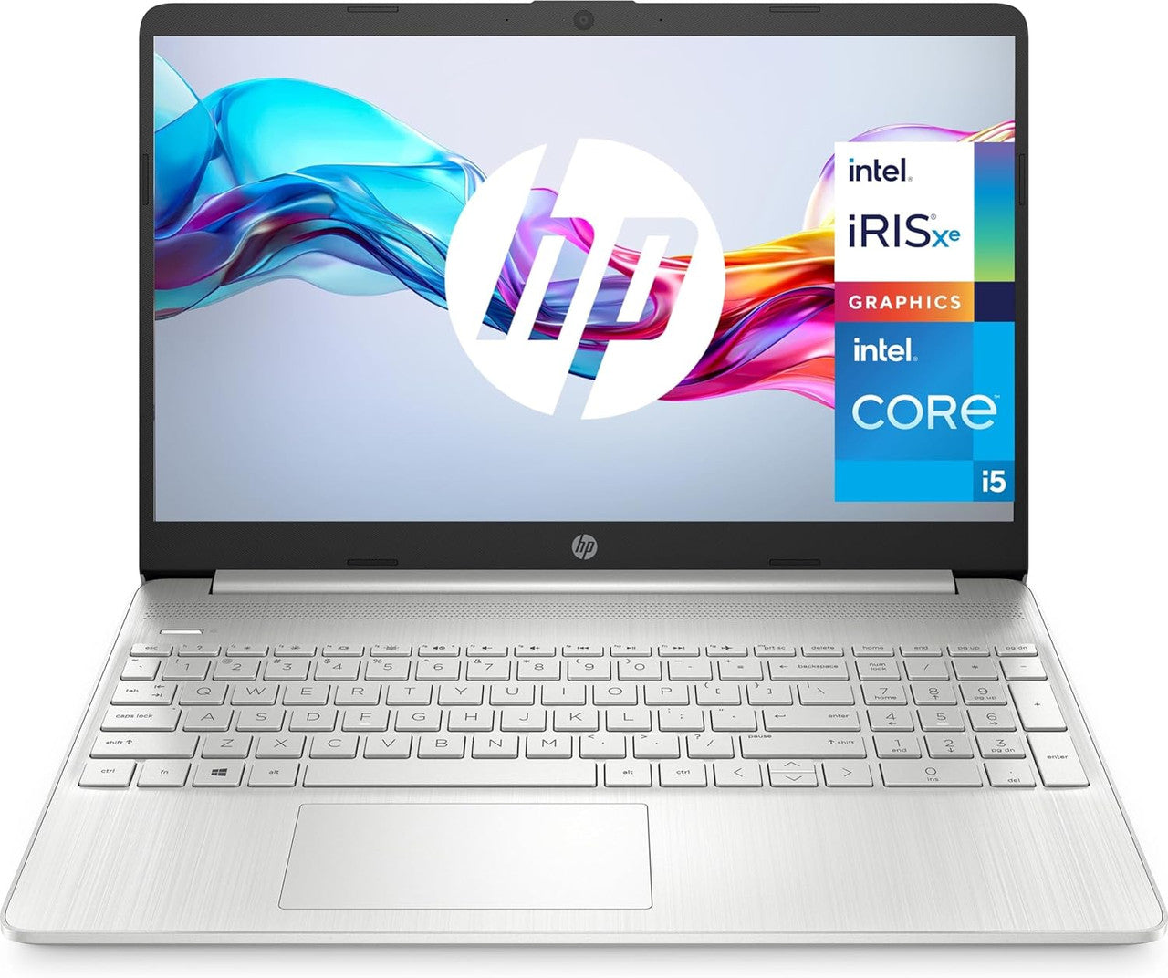 HP 15s-fq5083ns Laptop 15.6" Full HD Intel Core i5-1235U 16GB RAM 512GB SSD Intel Iris Xe Graphics No Operating System Silver QWERTY Keyboard