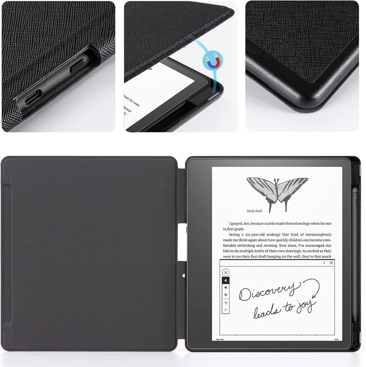 Kindle Scribe 10.2" Case - With Pen Holder, Auto Wake/Sleep, Easy to Carry and Write