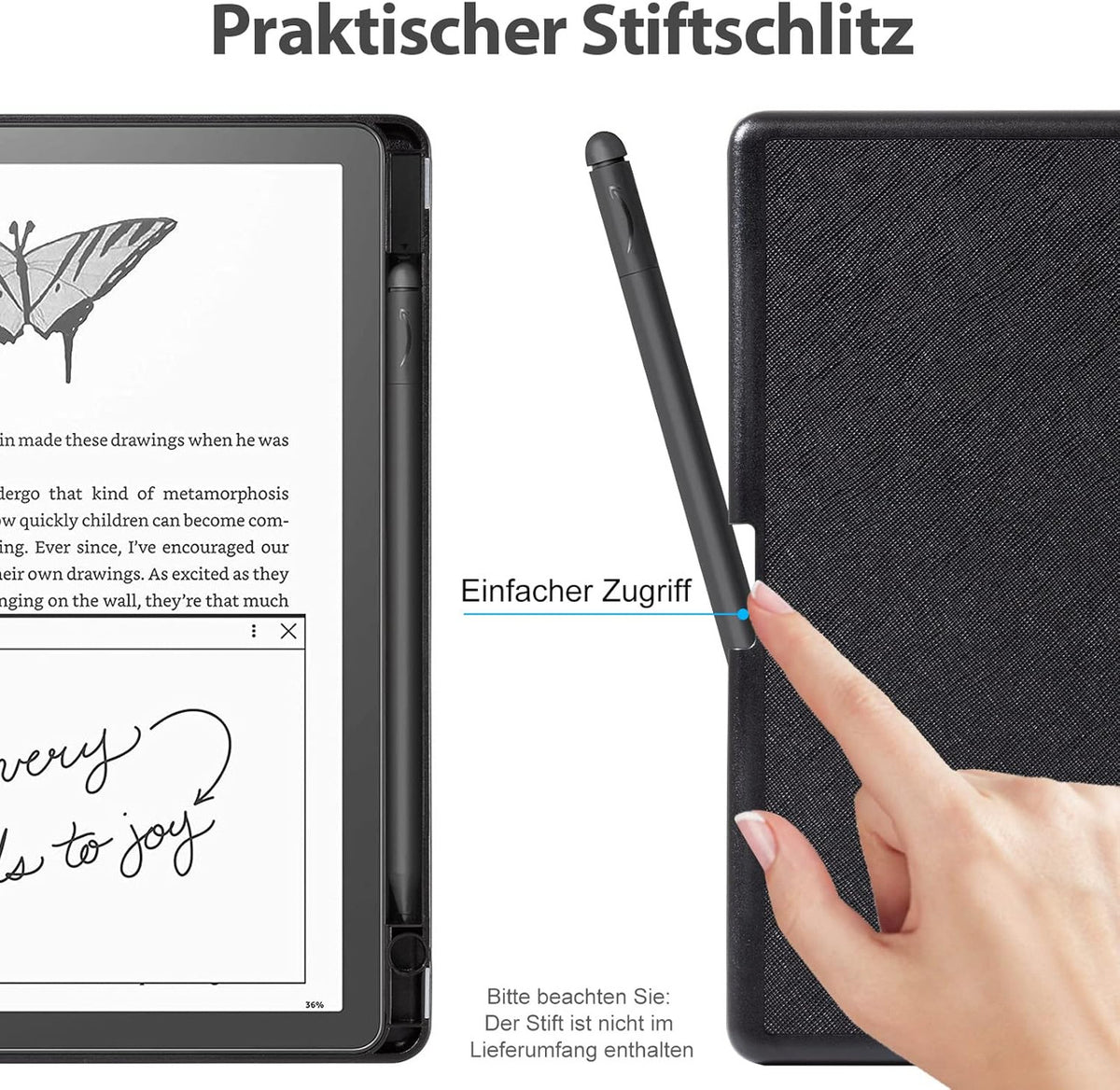 Kindle Scribe 10.2" Case - With Pen Holder, Auto Wake/Sleep, Easy to Carry and Write