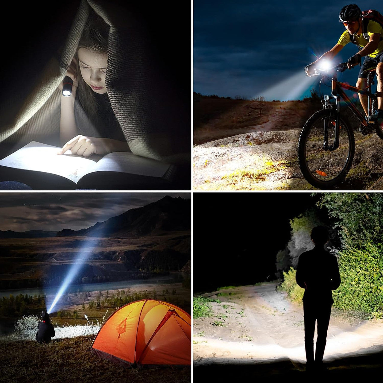 Blukar LED Torch Rechargeable, 2000L Super Bright Adjustable Focus Flashlight, 4 Lighting Modes, Long Battery Life, Waterproof Pocket Size Torch for Power Cuts, Emergency, Camping, Hiking, Outdoor [Energy Class A+++]