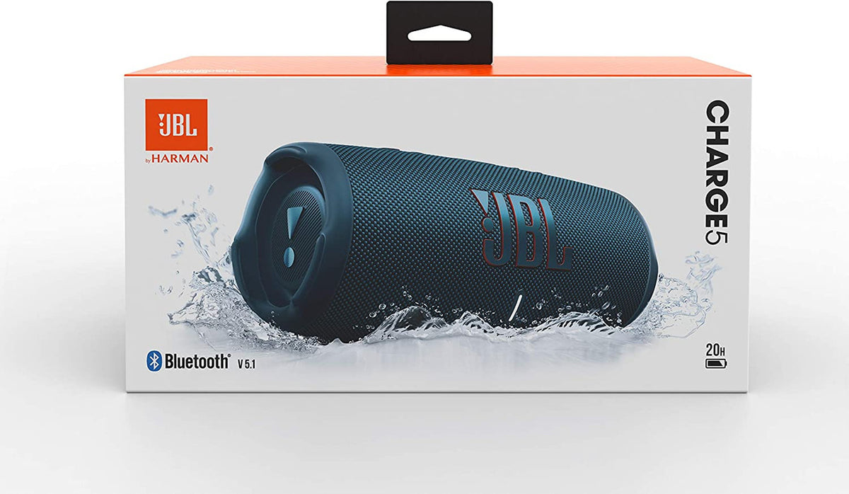JBL Charge 5, Wireless Portable Bluetooth Speaker with JBL Pro Sound, 20 Hrs Playtime, Powerful Bass Radiators, Built-in 7500mAh Powerbank, PartyBoost, IP67 Water & Dustproof