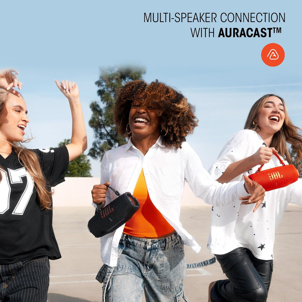 JBL Charge 6, Wireless Portable Bluetooth Speaker, 28 Hours of Playtime, IP68 Waterproof, Dustproof and Drop-Proof, Pro Sound with AI Sound Boost, Auracast Multi-Speaker Connection, Squad