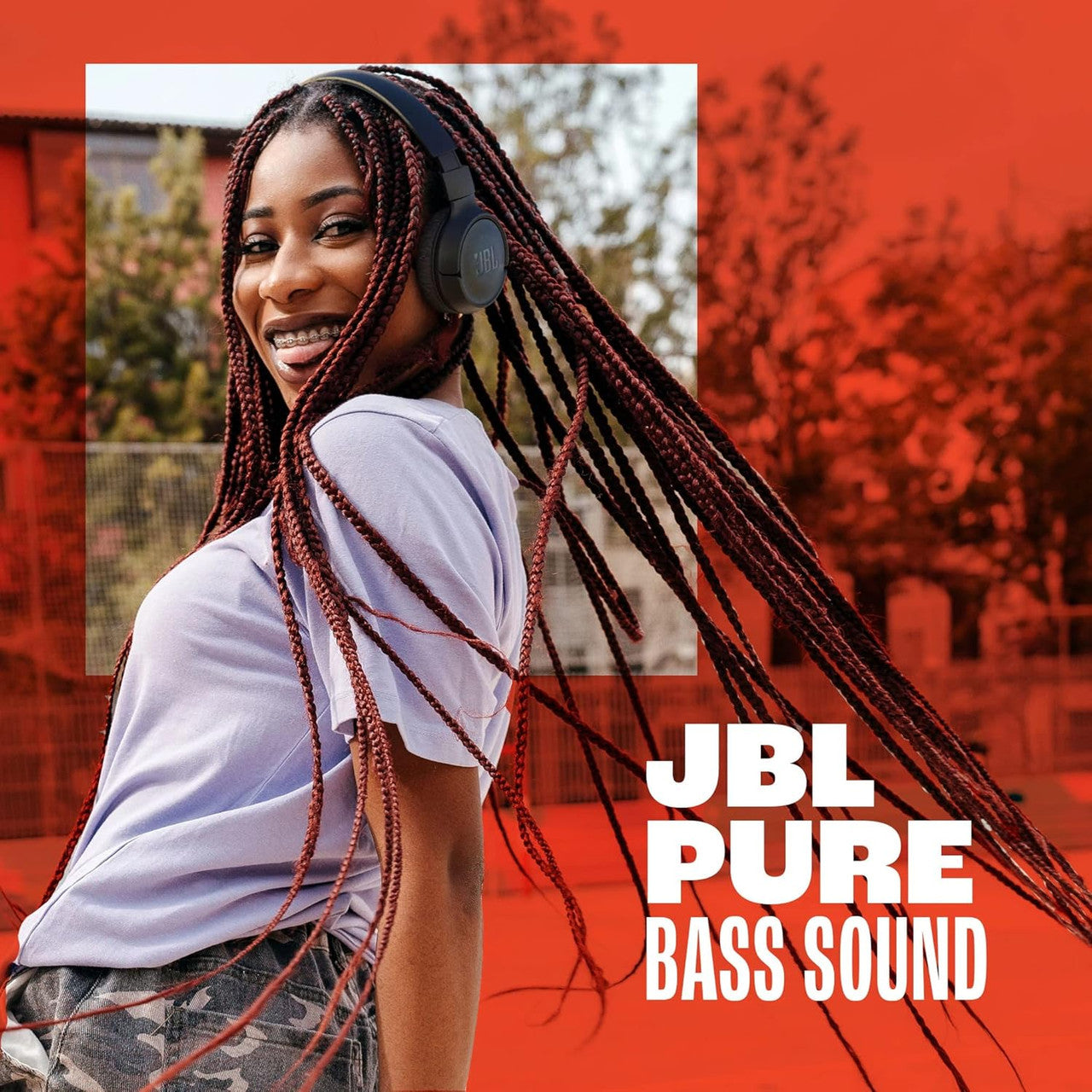 JBL Tune 720 BT Wireless Over-Ear Headphones with JBL Pure Bass Sound, Bluetooth 5.3, Hands-Free Calls, Audio Cable and 76-Hour Battery Life, Blue
