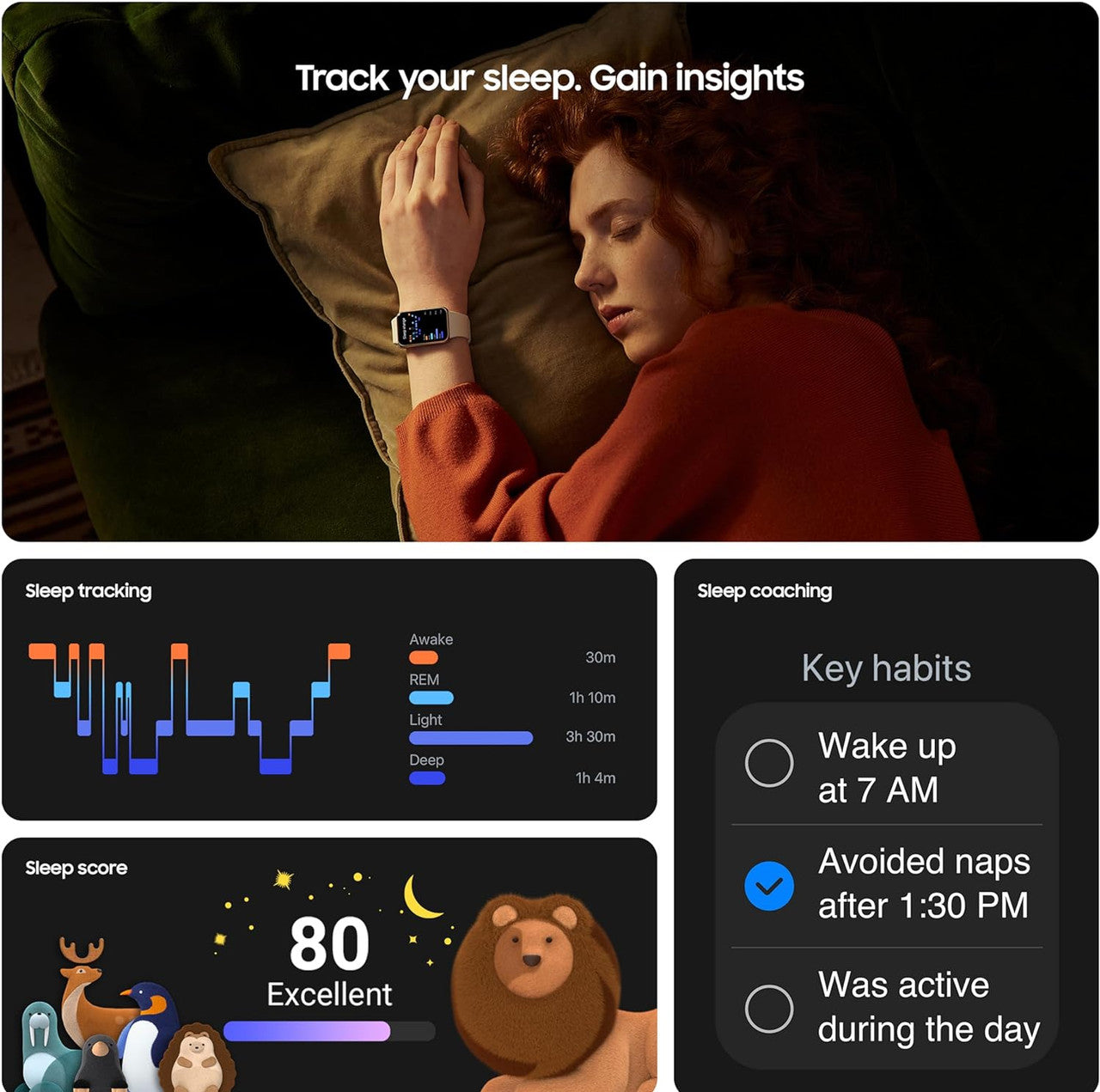 Samsung Galaxy Fit 3, 40mm AMOLED Display with Aluminium Body, Comprehensive Fitness and Health Tracking, Upto 13-Day Battery with Fast Charging, 5ATM & IP68 Rating