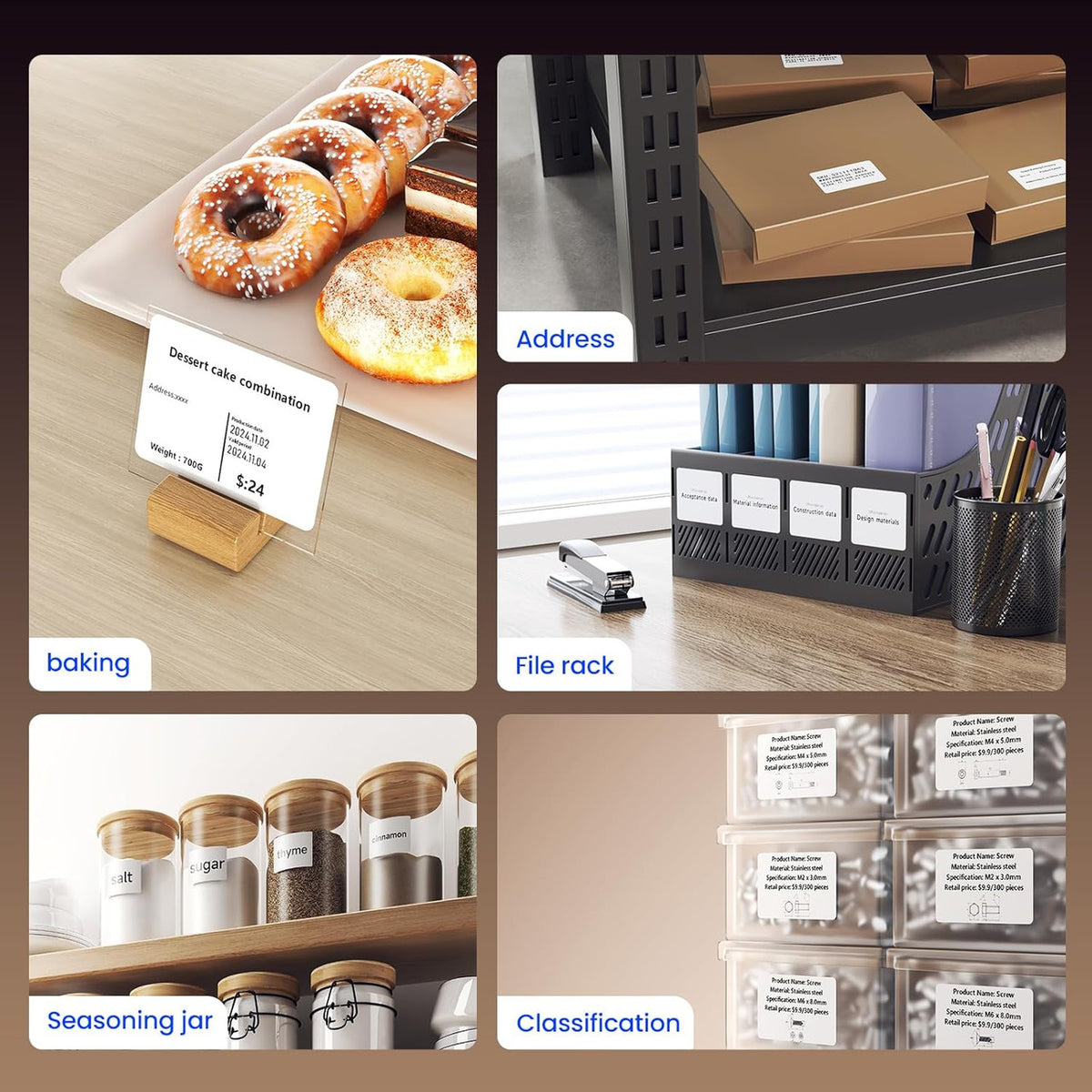 CLABEL Portable Thermal Label Printer: 221B Bluetooth Barcode Printer 2 Inch Wireless Label Maker Machine Compatible with iOS & Android for Small Business with 1 Roll 40x30mm