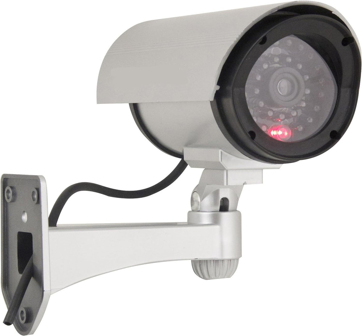 Dummy Fake Camera, Surveillance Security CCTV Dome Camera, Indoor Outdoor Camera, with One LED Light