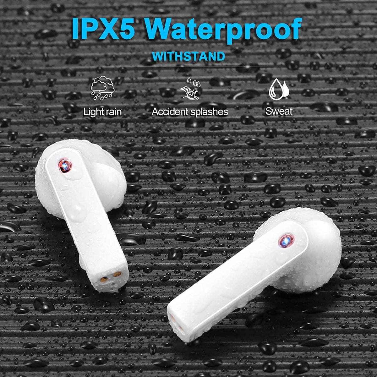Wireless Earbuds, yobola Wireless Headphones T2 pro, IPX5 Waterproof Wireless Earphones Touch Control, Bluetooth 5.1 Earbuds, 25 Hrs with USB-C Charging with Running/Fitness