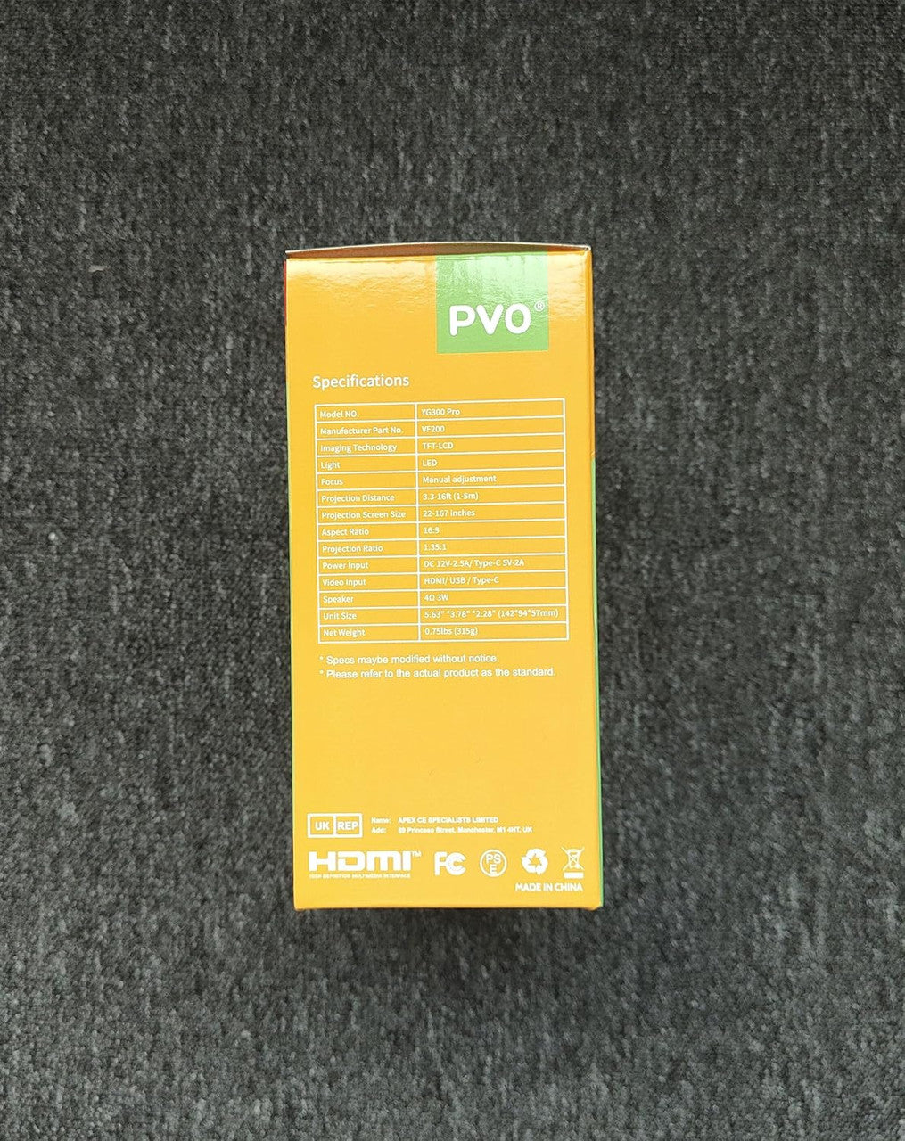 PVO Mini Projector Portable for Cartoon, Outdoor Video Projectors, LED Pico Movie Projectors for Home Theater, Kids Gift, Smartphone Can Directly Mirror to The Projector via Data Cable