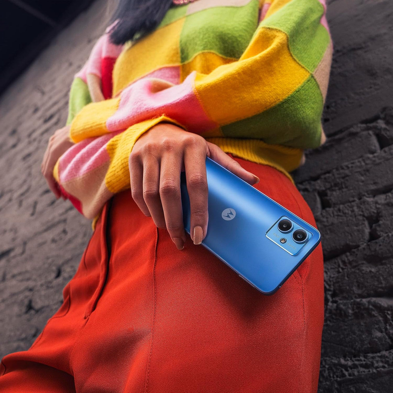 Motorola Moto g14 Smartphone (6.5 Inch (16.5 cm) FHD+ Display, 50 MP Front Camera, 4/128 GB, 5000 mAh, Android 13) Sky Blue, includes Protective Cover and Car Adaptor