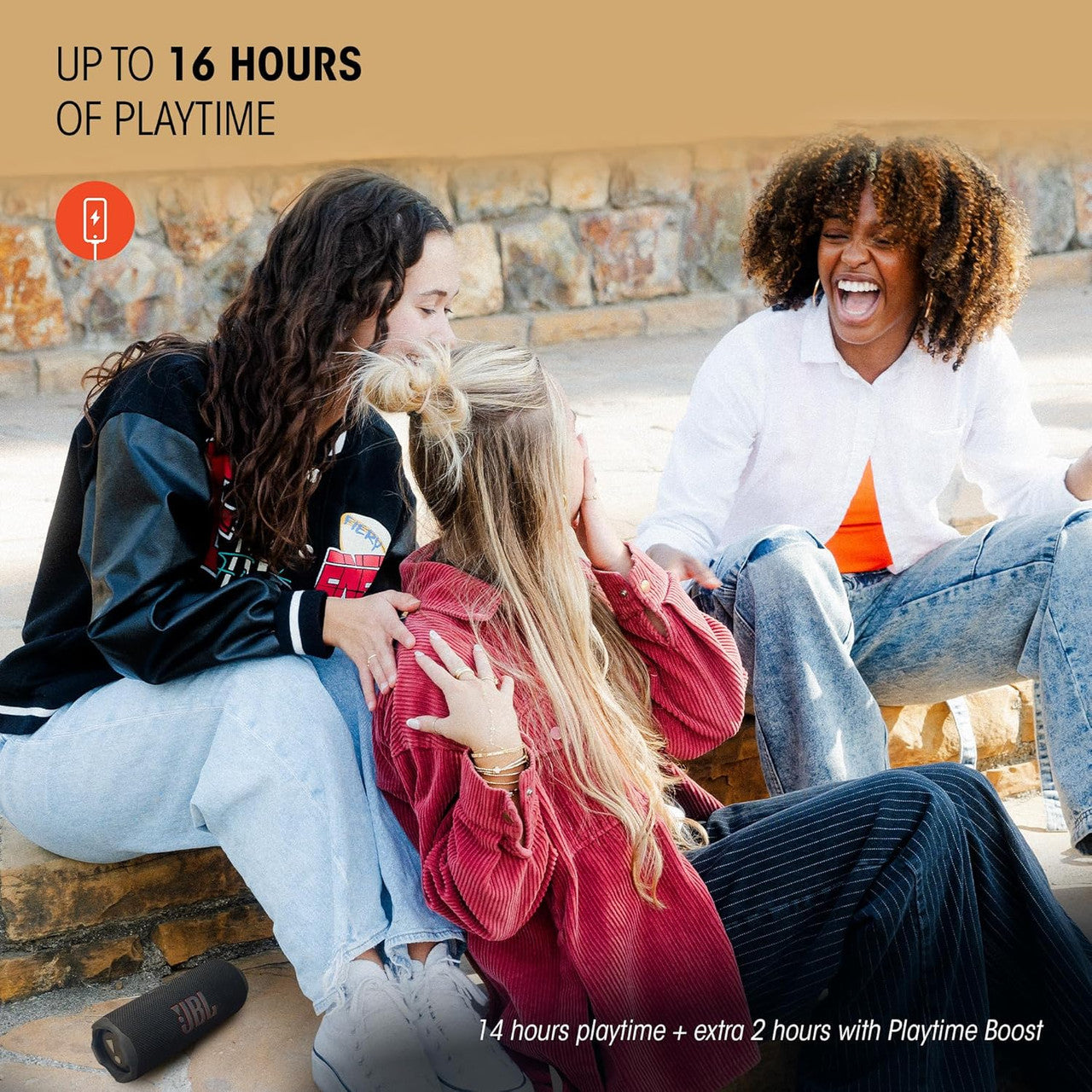 JBL Flip 7, Wireless Portable Bluetooth Speaker, 16 Hours of Playtime, IP68 Waterproof, Dustproof and Drop-Proof, JBL Pro Sound with AI Boost, Auracast Multi-Speaker Connection, Black
