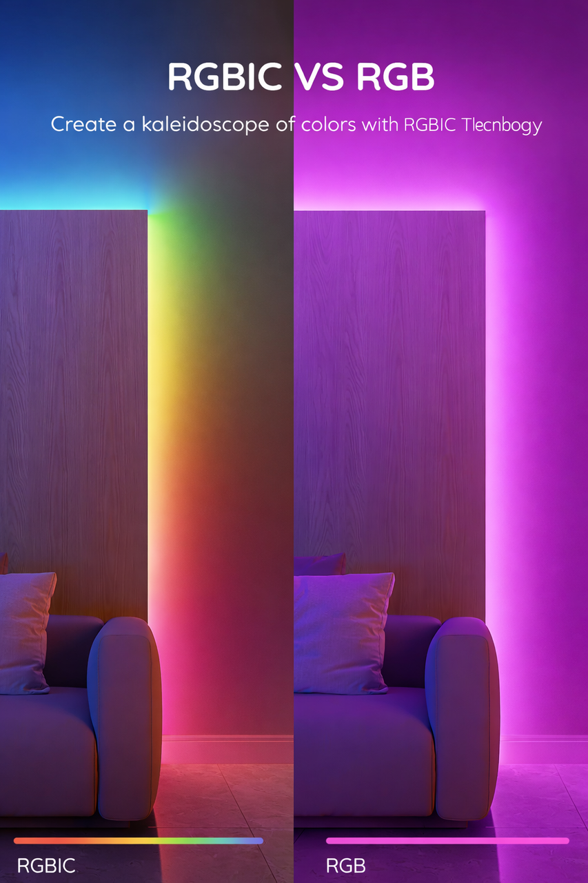 Govee 20M RGB LED Strip Light with Segment Control, Music Sync, 64 Scene Modes, APP Controllable Color-Changing, for Bedroom, 2 Rolls of 10m Strips [Energy Class G]