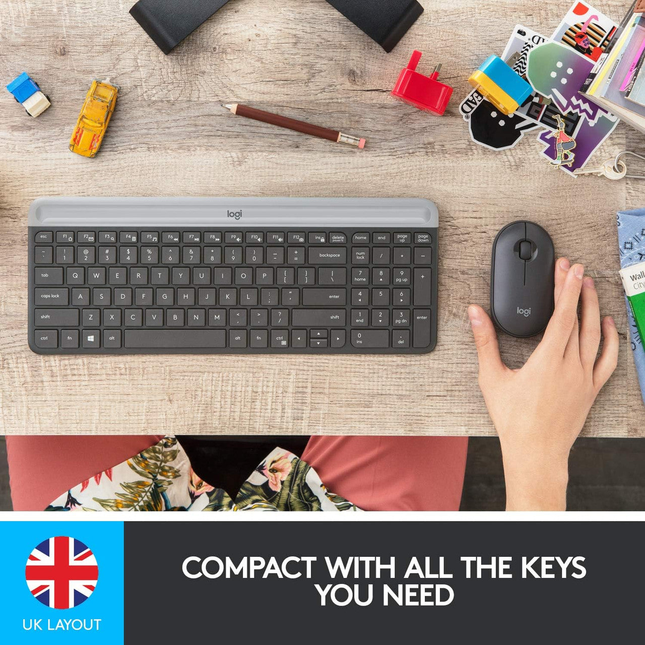 Logitech MK470 Slim Wireless Keyboard & Mouse Comb