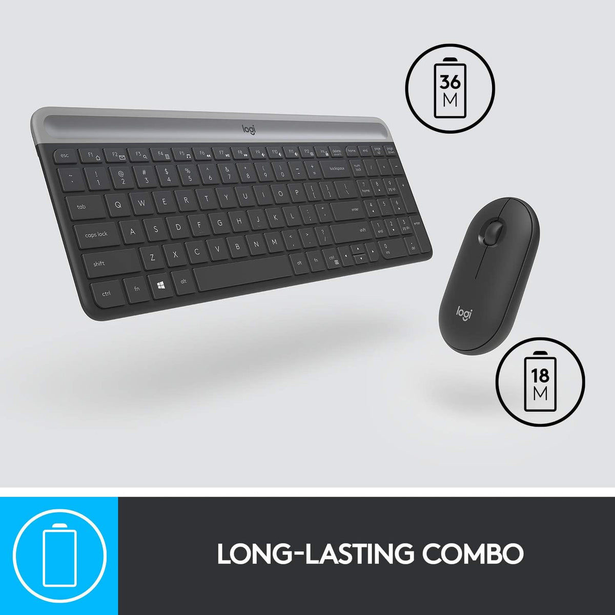 Logitech MK470 Slim Wireless Keyboard & Mouse Comb