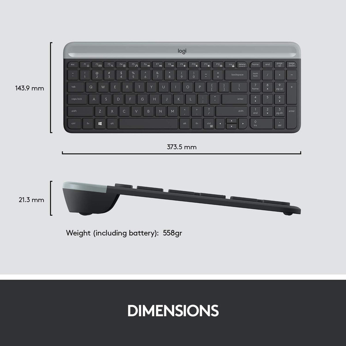 Logitech MK470 Slim Wireless Keyboard & Mouse Comb
